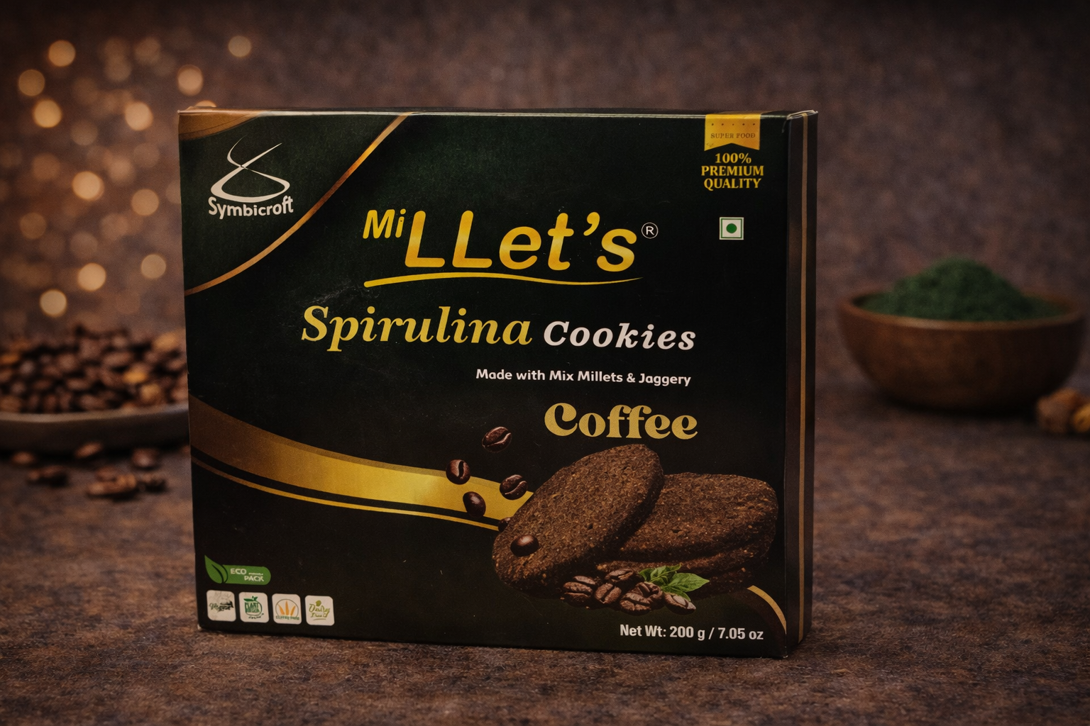 Spirulina Cookies – Coffee